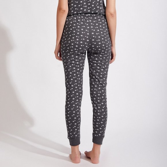 Crew Neck  Soft Gray White Fit Pj Set Sz - Picture 6 of 7